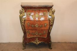 A French Louis XVI Style Kingwood and Burr Walnut Chest of Drawers