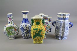 A Collection of Modern Chinese Vases.