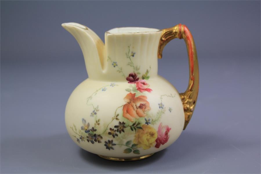 A Royal Worcester Hand Painted Jug.