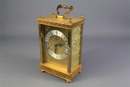 A 20th Century Quartz Carriage Clock