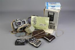 A Vintage Rolleiflex 4x4 Grey Camera.