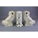 A Pair of 19th Century Staffordshire Lustre Dogs.