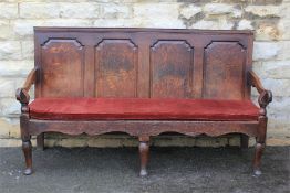 A 18th Century Oak Settle.