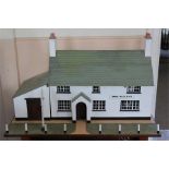 A Bespoke Wooden Model Replica of 'The Dry Fly Pub'