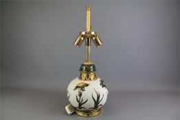 A Contemporary Italian-Style Glass and Enamel-Painted Lamp Base.