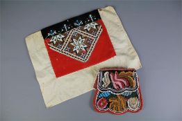 An American Native Indian Double-Sided Beadwork Purse