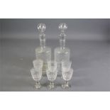 A Pair of Glass Decanters