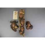Neil J. Rose and Gary Rose. Three Resin North American Indian Figure Wall Plaques.