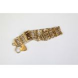 A 9ct Gold Gate-Link Bracelet