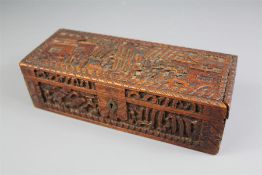 An Antique Chinese Carved Wooden Box