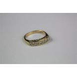 A 9ct Yellow Gold Diamond Ring