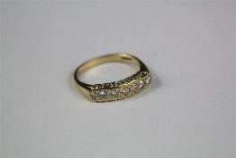A 9ct Yellow Gold Diamond Ring