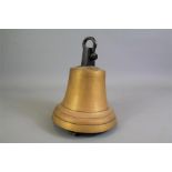 A Large Vintage Polished Brass Ship's Bell
