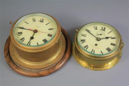 A Smiths 'Astral' Brass-Cased Ship's Clock