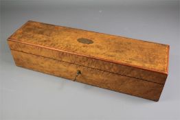 An Antique French Bird's Eye Maple Glove Box.