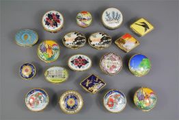 A Collection of Commemorative Royal Worcester Pill Boxes.