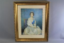 After L.Boden RA, Portrait Print Her Majesty Queen Elizabeth II