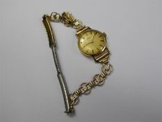 A Lady's 18ct Yellow Gold Wrist Watch