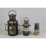 A Black Enamel D & L Ship's Lantern