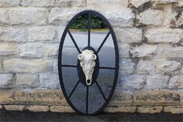 A Contemporary Metal Finish Mirror