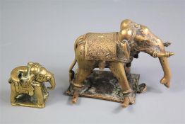 Antique Brass Indian Elephant Figurines