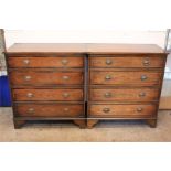 A Pair of Oak Chest of Drawers
