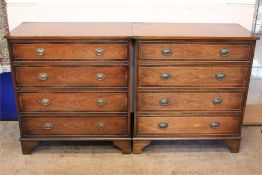 A Pair of Oak Chest of Drawers