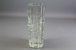 A Vintage Clear Art Glass Vase