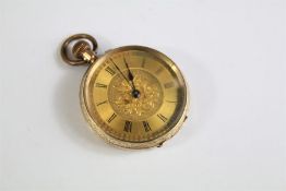 A Ladies 9ct Yellow Gold Pocket Watch.