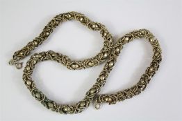 An Antique Silver Fancy Link Necklace