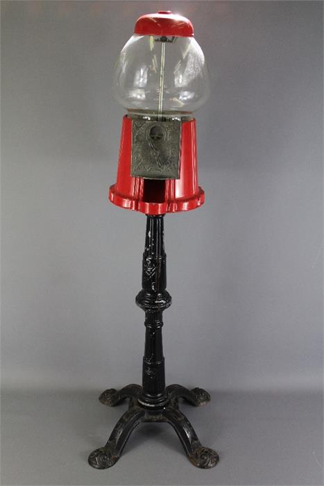 A Vintage 'Great Northern' Canadian Gumball Dispenser