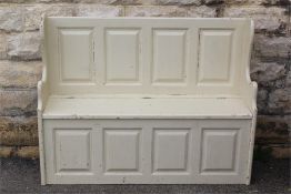 A Cream-Painted Kitchen Bench