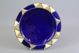A Vintage Blue-Glazed Dish