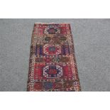 An Antique Woolen Turkish/Kurdish Runner Carpet