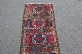 An Antique Woolen Turkish/Kurdish Runner Carpet