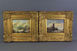 A Pair of Contemporary Oil Paintings on Board