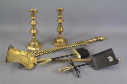 A Set of Fireside Brass