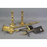 A Set of Fireside Brass