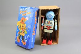 A Vintage Tin Inter Planet "Space Captain" Mechanical Toy