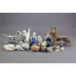 A Quantity of Royal Copenhagen Animal Figurines