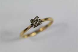 An 18ct Yellow Gold Diamond Solitaire Ring