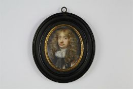 French School - Antique Portrait Miniature