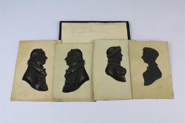 Four Georgian Profile Silhouette Miniatures