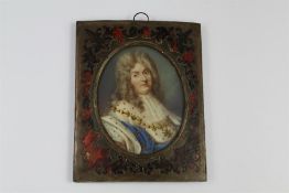 French School Antique Portrait Miniature