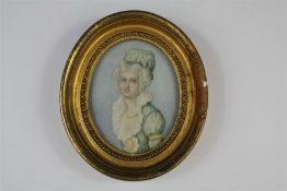 An Antique Circular Portrait Miniature