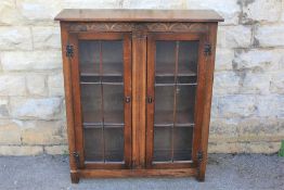 An Oak Astral-Glazed Book Case