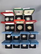 A Collection of GB Silver Proof Coins