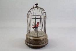 Early 20th Century Brass Singing Bird Automaton