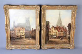 W Richards, A Pair of 19th Century Oils on Canvas