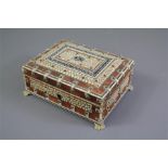 An Antique Anglo-Indian Tortoise Shell Jewellery Box